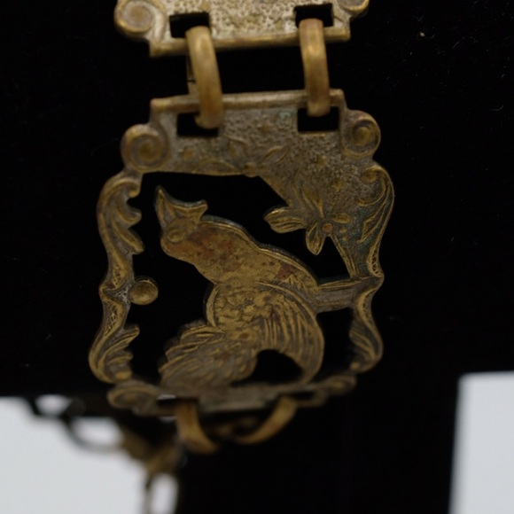 Vintage metal Panel bracelet featuring Bird designs - Picture 16 of 16